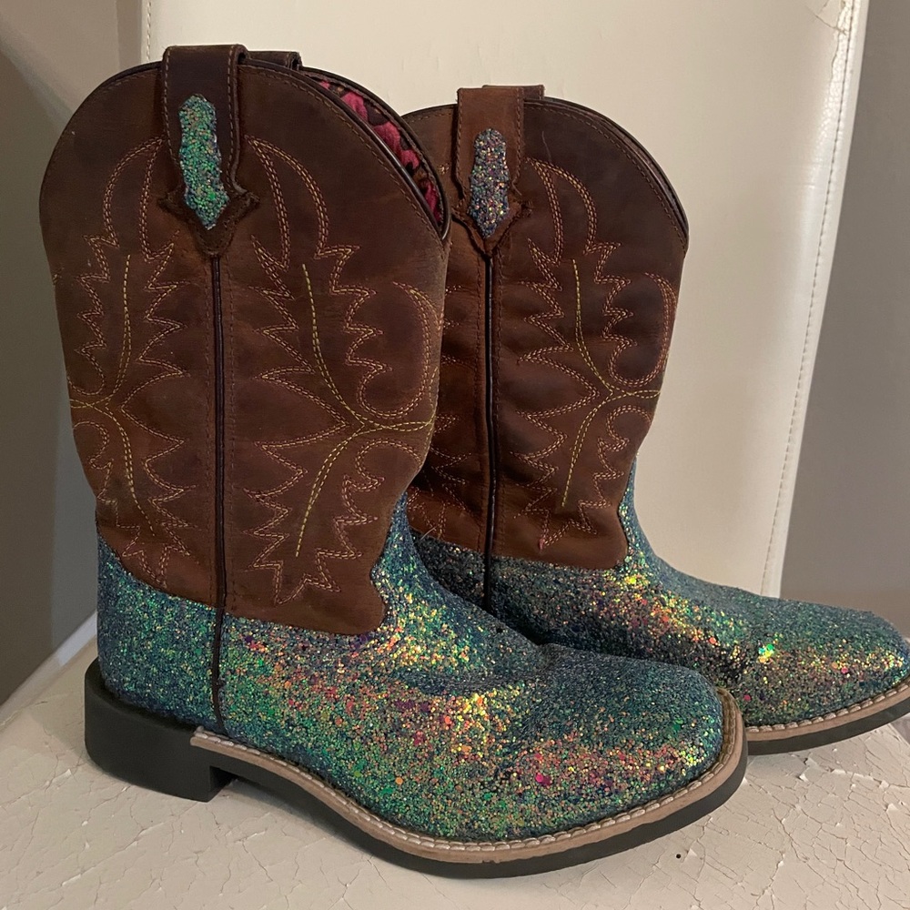 Kids Glitter Cowboy Boots